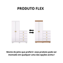Ver imagem 7 de Cômoda com Roupeiro Armário Multiuso Cristal - Vlr Móveis: Branco/camarim
