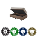 Ver imagem 6 de Base Box Baú 88x188 Linho com Colchão Airtech Ortobom Molas Ensacadas