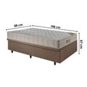 Ver imagem 2 de Base Box Baú 88x188 Linho com Colchão Airtech Ortobom Molas Ensacadas