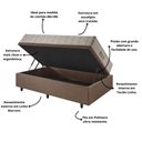 Ver imagem 5 de Base Box Baú 88x188 Linho com Colchão Airtech Ortobom Molas Ensacadas