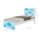 Ver imagem 2 de Cama Solteiro com Cabeceira Adesivada Nuvem Menino