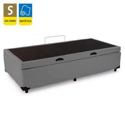Cama Box Baú Solteiro Sintético Sereneprime Cinza 88x188x44 - 2