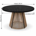 Ver imagem 3 de Mesa Laguna Alumínio Tampo Ripado 140cm Pintura Eletrostática Trama Original
