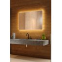 Ver imagem 3 de Espelho Lapidado Bisotê Iluminado com LED quente - 50x100cm