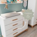 Ver imagem 6 de Quarto de Bebê Cômoda Fraldário e Guarda-roupa 3 Portas Hellen