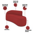 Ver imagem 3 de Sofá 3 Lugares Orgânico 180cm Morgan e 2 Poltronaslua Veludo Marsala D03 - D’Rossi