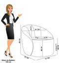 Ver imagem 6 de Sofá 3 Lugares Orgânico 180cm Morgan e 2 Poltronaslua Veludo Marsala D03 - D’Rossi