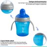 Copo Infantil Antivazamento Com Alça Para Bebê Com Bico Rígido Clingo - Azul - 3