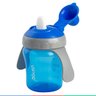 Copo Infantil Antivazamento Com Alça Para Bebê Com Bico Rígido Clingo - Azul - 7