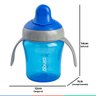 Copo Infantil Antivazamento Com Alça Para Bebê Com Bico Rígido Clingo - Azul - 5