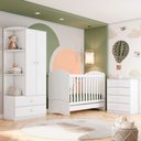 Ver imagem 1 de Quarto de Bebê Completo Hope 2 Portas 6 Gavetas Branco - Pnr Móveis
