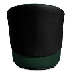 Poltrona Orgânica Decorativa Lara Veludo Verde/pu Preto - Montanaris Decor Md Montanaris Decor - 4