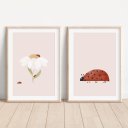Ver imagem 1 de Kit 2 Quadros Decorativos Infantil - Petalas NO2 - 30x40 - Moldura Madeira