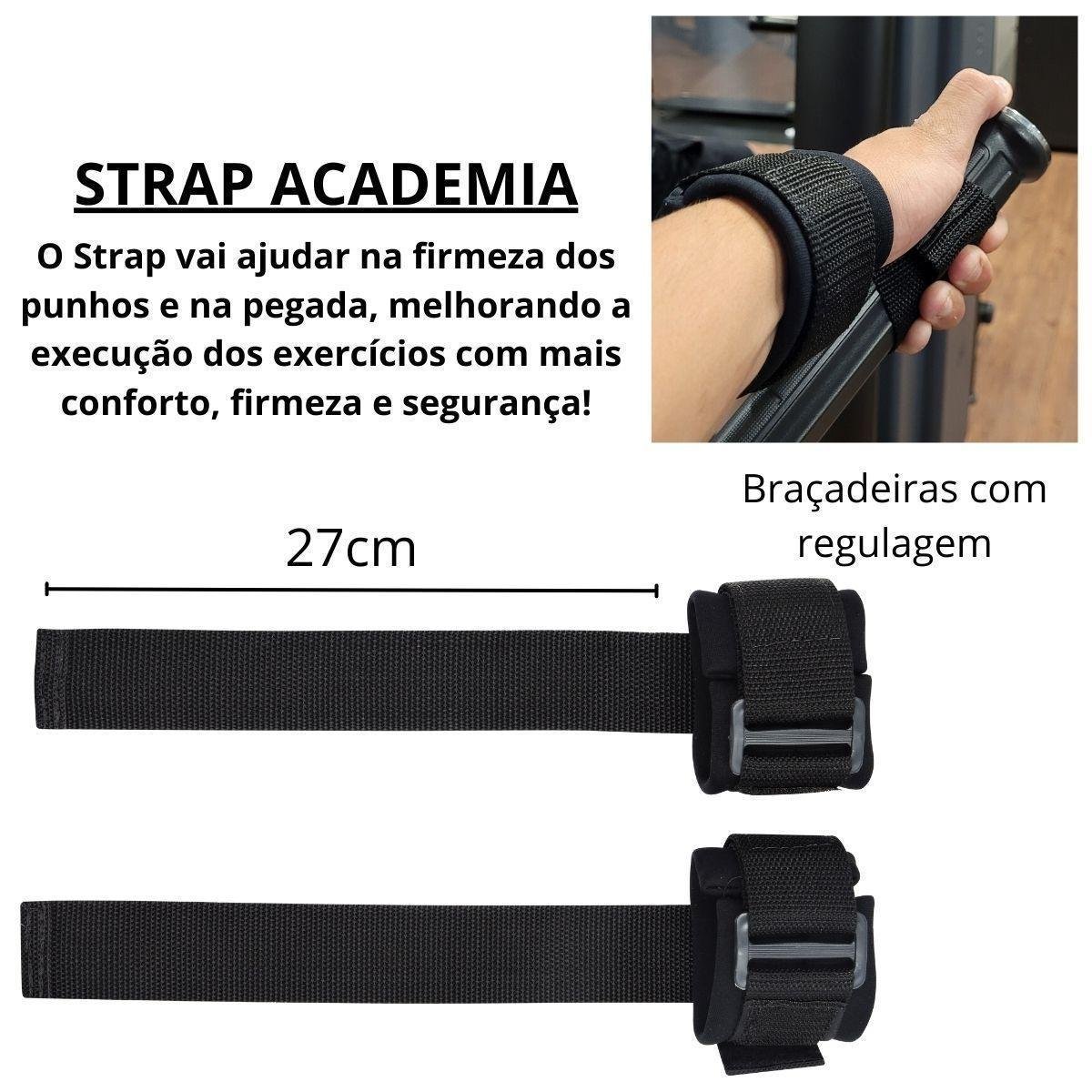 Strap Fita de Musculação Academia Crossfit Luva Strep - 2