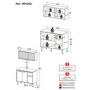 Ver imagem 4 de Armário de Cozinha Aéreo com Balcão para Pia 105cm Siena Multimóveis Mp2252 Branco/lacca Fumê