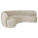 Ver imagem 1 de Sofá Curvo 2 Lugares Sala de Estar Recepção Noruega 150cm Suede - Doce Sonho Móveis Sala de Estar,ha