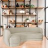 Sofá Curvo 2 Lugares Sala de Estar Recepção Noruega 150cm Suede - Doce Sonho Móveis Sala de Estar,ha - 2