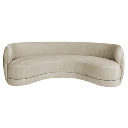 Sofá Curvo 2 Lugares Sala de Estar Recepção Noruega 150cm Suede - Doce Sonho Móveis Sala de Estar,ha - 5