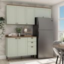 Ver imagem 2 de Cozinha Modulada Cristal 200 Cm Conjunto Completo Provençal Cor:mint com Ébano