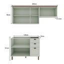 Ver imagem 3 de Cozinha Modulada Cristal 200 Cm Conjunto Completo Provençal Cor:mint com Ébano