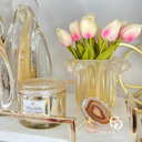 Ver imagem 2 de Vaso de Murano Salvador Champagne com Ouro 24k P