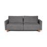 Sofá 3 Lugares 1,60m Fixo Veludo Plaza Cinza - Straub Web - 3