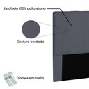 Ver imagem 3 de Cabeceira Estofada Cama Box Casal King Size Ravenna 195cm Suede Cinza - Desk Design