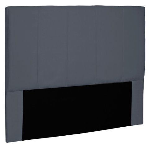 Cabeceira Estofada Cama Box Casal King Size Ravenna 195cm Suede Cinza - Desk Design