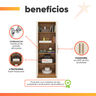 Guarda Roupas Multiuso Solteiro Organizador 4 Prateleiras Belém Notável - 4
