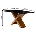 Ver imagem 3 de Mesa de Jantar com Vidro 6 Lugares Multimóveis CR50237 Cinamomo-Preto