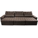 Ver imagem 5 de Sofá Retrátil e Reclinável 3,55m Cama inBox Big Star com SoftGel D40 Velupluma Café