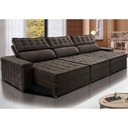 Ver imagem 1 de Sofá Retrátil e Reclinável 3,55m Cama inBox Big Star com SoftGel D40 Velupluma Café