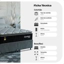 Ver imagem 3 de Cama Box Queen + Colchão Comfort Class Pillow Top 158x198cm Preto/suede Cinza