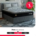 Ver imagem 5 de Cama Box Queen + Colchão Comfort Class Pillow Top 158x198cm Preto/suede Cinza