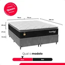 Ver imagem 4 de Cama Box Queen + Colchão Comfort Class Pillow Top 158x198cm Preto/suede Cinza
