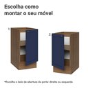Ver imagem 4 de Balcão de Cozinha 40 cm 1 Porta (sem Tampo) Rustic/Azul Vik Madesa