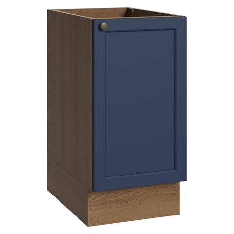 Balcão de Cozinha 40 cm 1 Porta (sem Tampo) Rustic/Azul Vik Madesa