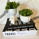 Ver imagem 3 de Conjunto Livro Decorativo + Vaso Bob + Vaso Branco Cerâmico