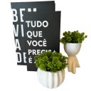 Ver imagem 1 de Conjunto Livro Decorativo + Vaso Bob + Vaso Branco Cerâmico