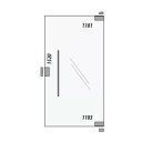 Ver imagem 2 de Kit Instalação 1 Folhas Alumínio Branco Porta Pivotante Unica Blindex Vidro Temperado Vidro/alvenari