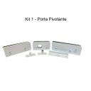 Ver imagem 3 de Kit Instalação 1 Folhas Alumínio Branco Porta Pivotante Unica Blindex Vidro Temperado Vidro/alvenari