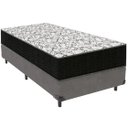 Ver imagem 1 de Cama Box Solteiro Cinza + Colchão Casal de Espuma D45 - Ortobom - Airtech 150 58x88x188cm