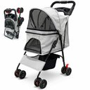 Ver imagem 5 de Carrinho de Passeio Pet com Porta Copo para Cães e Gatos 20kg Dobrável