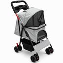 Ver imagem 1 de Carrinho de Passeio Pet com Porta Copo para Cães e Gatos 20kg Dobrável