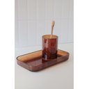 Ver imagem 1 de Copo de Vidro Âmbar Retrô