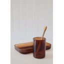 Ver imagem 2 de Copo de Vidro Âmbar Retrô