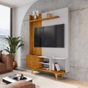 Ver imagem 2 de Estante Home Corumbau para Tv de 55" Naturalle Fresado/off-white - Bechara