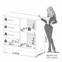 Ver imagem 4 de Cômoda 4 Gavetas Imop Com Sapateira Dubai