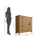 Ver imagem 2 de Cômoda 4 Gavetas Imop Com Sapateira Dubai