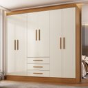 Ver imagem 1 de Guarda Roupa Casal 6 Portas 6 Gavetas 100% MDF Berlin Espresso Móveis